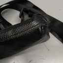 Hebetag Leather Waist Pack Fanny Bag for Men Women Outdoor Travel Sports Running Walking Hiking Hip Bum Belt Slim Cell Phone Purse Casual Waist Wallet Pouch (#02Black)