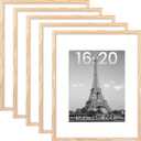 upsimples 16x20 Picture Frame, Gallery Wall Frames Set of 5, Natural