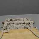 SnugLife 2 Tier Macrame Wall Hanging Shelf with Woven Rope - Boho Pine Wood Shelves for Plants, Bathroom, Kitchen