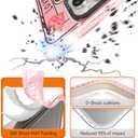 for iPhone 15 Pro Case Cute - Durable Shockproof 6.6 ft Drop Impact Phone Case - Funny Cassette Tape Design (6.1") Glitter Pink