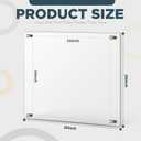 DoubleFill 2 Pack Extra Large Frameless Floating Acrylic Frame Wall Mount Magnetic Acrylic Picture Frames with Chrome Standoffs Double Panel Floating Frame for Photo Poster Display (18 x 24 Inch)