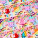 JOYIN 30 Packs Valentine's Day Gift Cards with Pop Fidget Keychain Toys, Stress Anxiety Relief Fidget Toys with Cards for Kids Valentine Classroom Exchange Prizes, Valentine's Day Party Favors