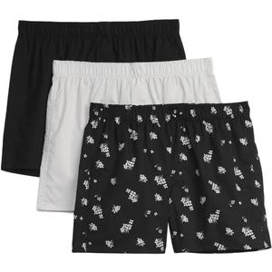 GAP Men's 3-Pack Boxers (Medium, True Black Multi 1)