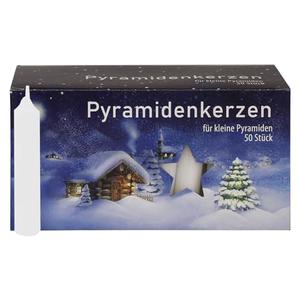 Jeka Pyramidenkerzan 14mm Medium Pyramid Candles, White 39 count