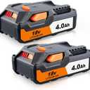 2Pack R840085 4.0Ah Li-ion Replacement for Ridgid 18V Battery Compatible with Ridgid Battery 18V R840085 R840087 R840086 R840083 R840089 AC840085 AC840086 AC840087P AC840089