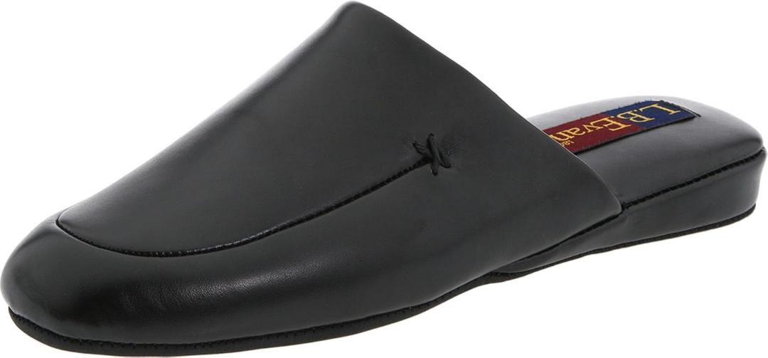 L.B. Evans Mens Duke Scuff Slip On Casual Slippers Casual - Black (9)