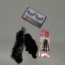 Liyouda Black Bob Wig Middle Part Inverted Bob Synthetic Bob Lace Front Wigs for Black Women Straight Lace Bob Wigs Short Bob Hair Wigs Angled Bob Cut Wig for Women