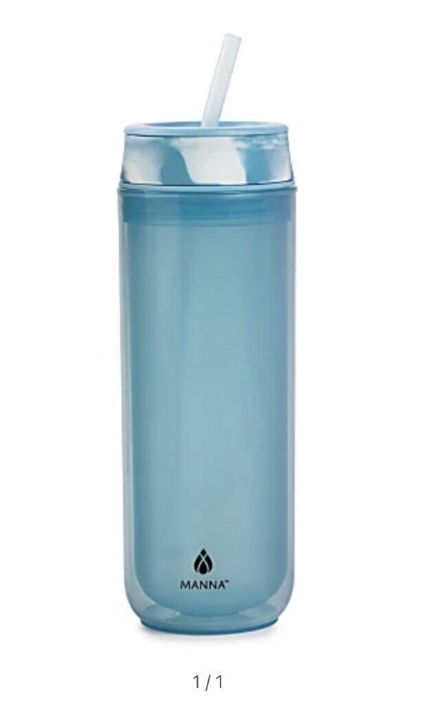MANNA NAVIGATOR WATER BOTTLE & STRAW 22 OZ BLUE