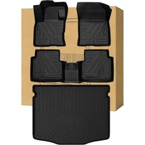 Aiqiying Floor MatsCargo Liners Compatible with Ford Escape 2020-2025 ModelsAll Weather Waterproof Durable Custom-Fit Back Trunk Tray Front Rear Rows Full Set Carpet Protection TPE Accessories