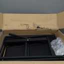 DUMOS Nightstand Small Dresser with 2 Fabric Drawers, Side Tables Bedroom End Table Bedside Storage Furniture for 20 inch Tall Night Stand for Entryway, College Dorm, Matte Black, Pack of 2 