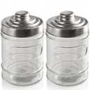 Classic Glass Storage Jars with Lids Set of 2