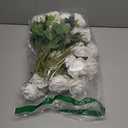 Rowfad 60 Pcs Artificial Roses Bulk Velvet Silk White Roses White Roses for Wedding Centerpieces Bridal Bouquet Mohter's Day Valentine's Day Home Decor (60, White)