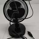 HOLMES 12" Table Fan, 75° Oscillation, 3 Speeds, 15° Adjustable Head Tilt, Ideal for Home, Bedroom or Office, Black 