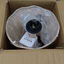 Boho Table Lamp for Bedroom, Touch Control Bedside Table Lamp with Brass Gold Base, Rattan Small Table Lamp for Small Space, Boho Lamp Rattan Lamp, Rustic Desk Lamp for Kitchen Counter, Nightstand