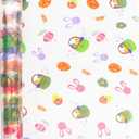 JOYIT 100ft Easter Cellophane Wrap Roll with Egg (17.5 in x 100 ft) - 3 Mil Thick Easter Wrapping Paper Roll, Easter Cellophane Bags for Baskets Candy Gift Wrapping