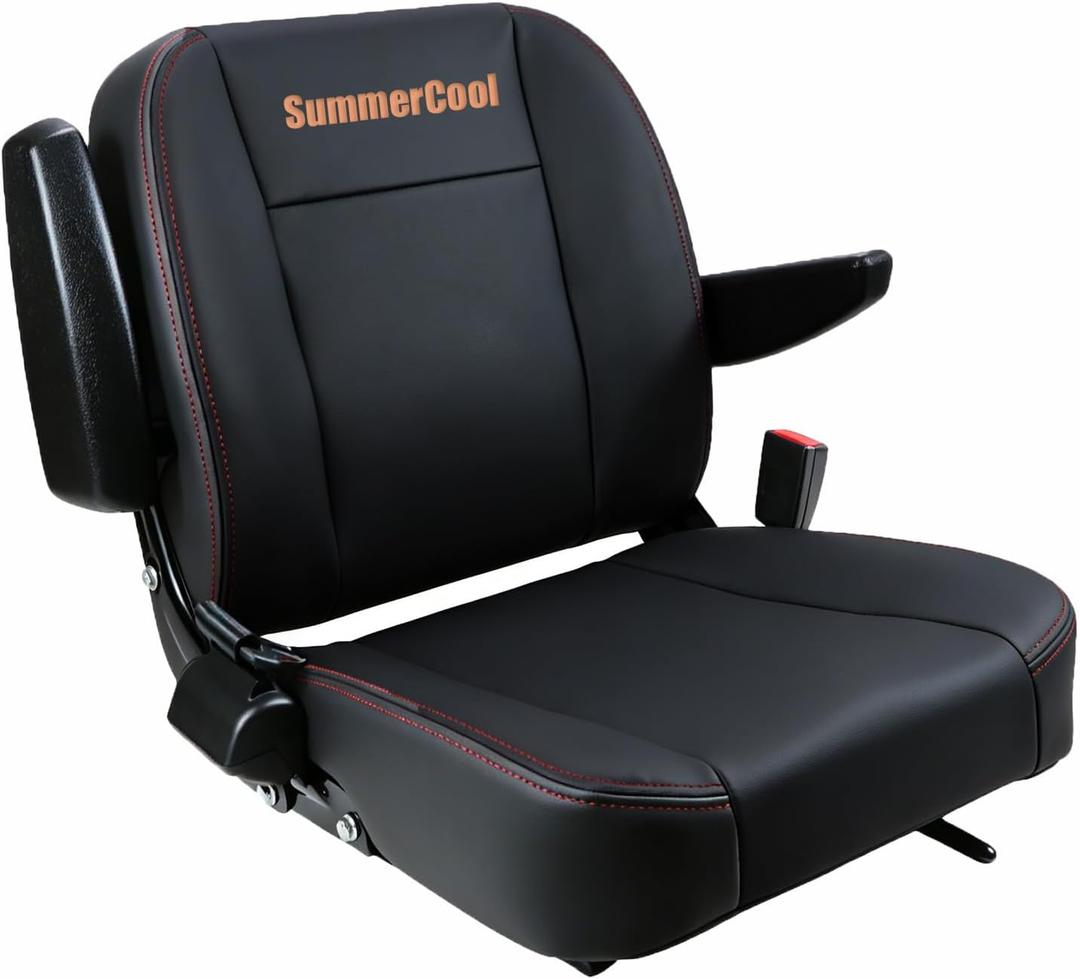 Tractor Seat Universal Zero Turn Mower Seat with Micro Switch,Slide Rail