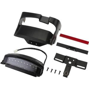 Motorcycle Rear LED Turn Signal Light Tail Brake Running License Plate Bracket for Har&Ley Dyna Fat FX Softail FXS FLS Motorcycle LED Tail Lights (Transparent)