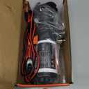 RV Macerator Pump 12V,Portable Macerator Waste Pump,12GPM Suction 3.2 feet Lift 10 feet with Garden Hose Discharge Port, Quick Release Sewage Pump with Fresh Water Rinse and Manual Crushing Function.