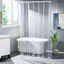 74 inch Long Clear Shower Curtain Liner with Magnets and Rustproof Grommets, Lightweight, Waterproof, Odor-Free, Suitable for Home, Hotel, Office etc. (72Wx74H)