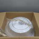 WUZUPS Chandelier Rustic Farmhouse Industrial Round Ceiling Pendant LED Light Fixture Clear Seeded Glass Shade for Dining Room Kitchen Island Foyer Entryway, H 20.9" x W 15.9", Gold