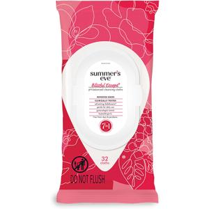 Summer's Eve Blissful Escape Feminine Wipes, Gentle pH-Balanced Formula Helps Control Vaginal Odor, Resealable Pack, 32 Wipes