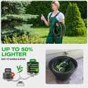 100FT Lightweight Super Flexible Garden Hose - Kink-Free, Non-Expanding, Easy Storage for Yard Lawn Outdoor Use (Black-Green)