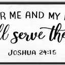 As for Me and My House We Will Serve The Lord Bible Verses Wall Decor: Christian Wall Art Jesus Scripture Religious Home Decor Rustic Farmhouse Pictures Sign Large Framed 40''x15''