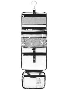 Relavel Hanging Toiletry Bag TSA Approved Clear Toiletry Bag for Women and Men