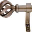 Decopolitan Cage 1" Curtain Rod Set, 18 to 36 Inches, Dark Bronze