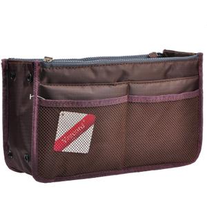 Vercord Updated Purse Handbag Organizer Insert Liner Bag in Bag Pockets Coffee Large