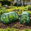 2Pack Raised Garden Bed Covers(45"X22"X18"), Pop Up Mesh Plant & Vegetable Cover,30% Sunblock Plant Shade Tent, Outdoor Planter Protection, Sun & Insect Guard