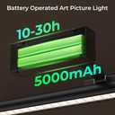 Wireless Picture Lights for Wall, Battery Operated Wall Light for Painting Rechargeable CCT Rotatable 16in Art Gallery Light with Remote Dimmable Timer for Artwork Frame Display Dartboard