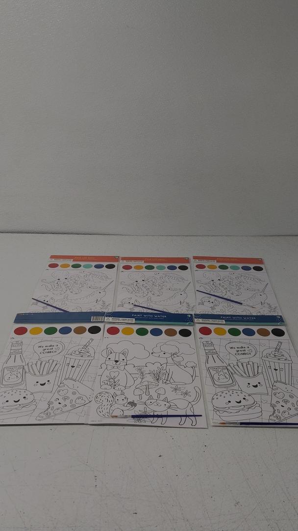 Paint With Water Book, Pack of 6
