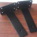 4 Pack - 6 inch Black Hidden L Shelf Bracket (1/5 Inch Thicked) Iron Floating Shelf Brackets Rustic Industrial Metal Brackets for Shelf Support