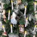 Baquler 6 Pcs Christmas Snowman Flameless Candles 6.5 Inch Short Winter Taper Candles Battery Operated LED Candlesticks for Christmas Party Table Centerpieces Xmas Winter Home Decorations