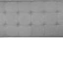 Amazon Basics Faux Linen Upholstered Tufted Headboard with Adjustable Height, King, Gray