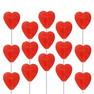 The Dreidel Company Valentines Day Lollipops Red Double Heart Shaped Cherry Flavored, Individually Wrapped (480-Pack) (EXP 11/02/27)