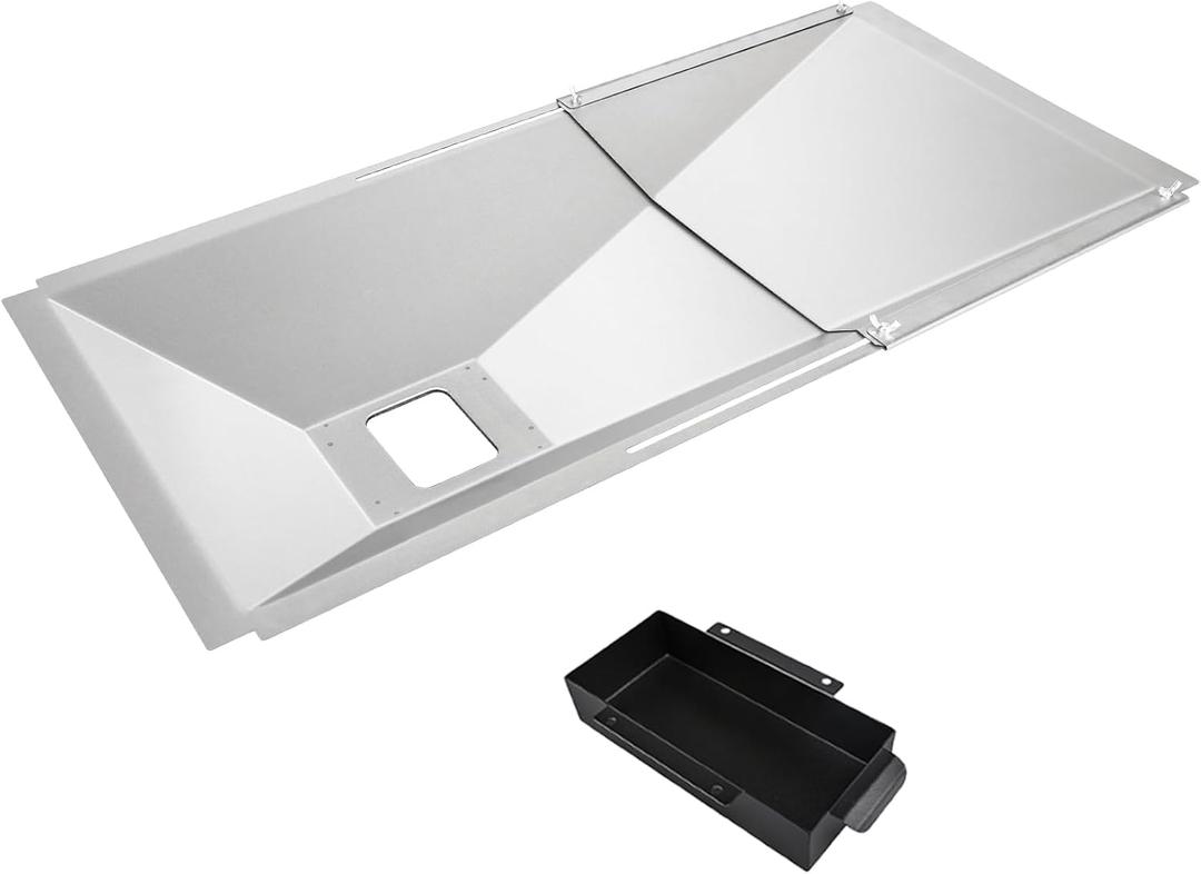 Universal Grease Tray with Catch Pan for Dyna Glo, Nexgrill, Charbroil, Kenmore, Grill Master, Backyard, Uniflame, Expert Gas Grill, Adjustable Drip Pan for Most 3/4/5 Burner Grills