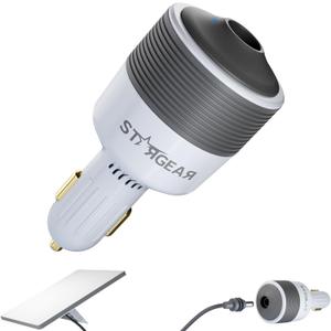 Starlink Mini Car Adapter 12V to 24V DC Step Up Converter with 60W Car Cigarette Lighter Adapter, Starlink Mini 12V Adapters Supports 16 AWG Official 30M, Ideal for RV, Boat, Trailer (White)