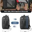 Carry on Backpack, Extra Large 55L Travel Backpack TSA Approved, Expandable Laptop Bagpack with durability, Water Resistant Bag Compatible with 18.4 inch Laptops, Black
