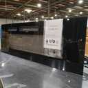 Fireplace TV-Stand with 40" Fireplace - 2 LED Light TV-Stand for 90 95 inch TVs, Entertainment Center with 4 AC Power Outlets, Storage 2 Tier TV Consoles Stand for Living Room, Easy Assembly, White