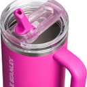 STANLEY Quencher ProTour Flip Straw Tumbler with Leakproof Lid 40 oz | Built-in Straw and Handle | Cup Holder Compatible for Travel | insulated Stainless Steel Cup | BPA-Free | Violet Blossom
