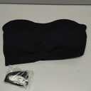 Strapless Bras for Women Non-Slip Wireless Bandeau Bra Seamless Padded Tube Top Bra Including Fabric & Clear Straps