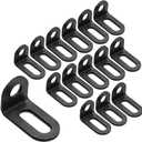 Biaungdo 18x18x30mm/0.7"x0.7"x1.2" Adjustable Right Angle Brackets L-shape Corner Brace Support Black- (15 Pcs)