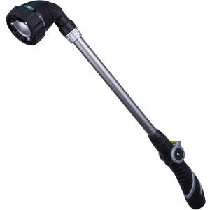 Watering Wand for Hanging Baskets & Windows, Lightweight 6-Spray Wand, Ergonomic Nozzle for Garden, Patio, Car Cleaning (Silver- Black, 22 Inch)