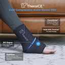 TheraICE Ankle Ice Pack Wrap for Swelling, Sprained Ankle Brace for Women Men, Cold Foot Heel Spur Support Compression Socks, Plantar Fasciitis Achilles Tendonitis Pain Relief FocusZone Extra Cooling
