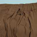 Womens Brown Midi Skirts Below Knee Length A-Line Long Skirt High Waist for Women Brown L