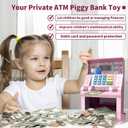 ATM Piggy Bank for Kids, Kids Bank for Real Money with Debit Card, Coin Recognition, Target Setting, Bill Feeder, Balance Calculator, Savings Machine Box, Gifts for Teen Boys Girls
