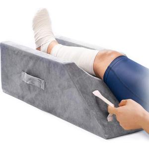 LightEase Memory Foam Leg Support and Elevation Pillow w/Dual Handles for Surgery, Injury, or Rest, Size: Single Leg