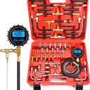 BETOOLL Digital Fuel Injection Pressure Tester Kit - Fuel Pressure Gauge 0-300 PSI for Petrol Engine Fuel Pressure Test Kit Automotive Test Tool Kit